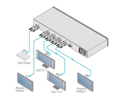 VM-4HDCPXL/220V 1:4 DVI Distribution Amplifier, 220V, Version: 220V, 2 image