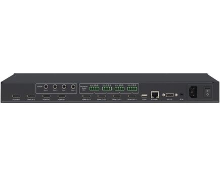 VS-44H2A 4x4 4K HDR HDCP 2.2 Matrix Switcher with Audio De-embedding, 3 image