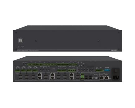 VS-88UT/110V All–in–One Presentation System with 8x8 4K60 4:2:0 HDMI/HDBaseT 2.0 Matrix Switching, Master Room Controller, PoE & Power Amplifier, 110V, Version: 110V