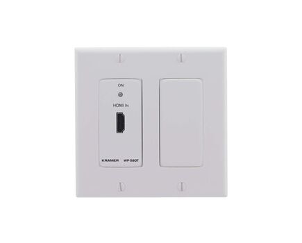 WP-580T/EU(W)-80 HDMI Wall Plate Transmitter, 3 Channels, 1.2 Gbps Transmission Rate, 1xHDMI Connector Input Port Type, 1 HDBase T RJ-45 ConnectorOutput Port Type, Version: EU 80, 2 image