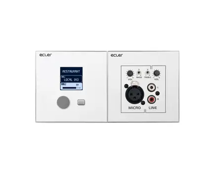 eMCONTROL1 Digital Wall Control, 2xButton Control, RS-485 Port, White, 3 image