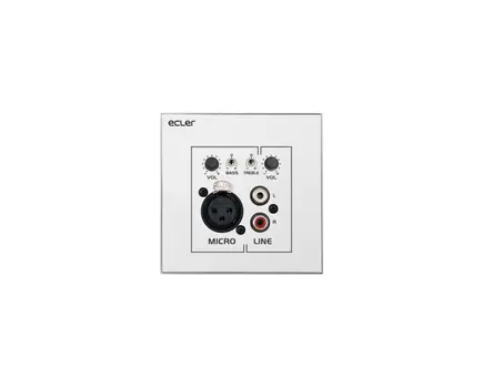 Pamirs-T Wall Panel Micro-Mixer, Input Port: 2 (RCA Unbalanced Stereo Line) Channels