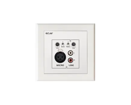 WPaMIX-TUS Remote Wall Micro Mixer, White, 2 Channel