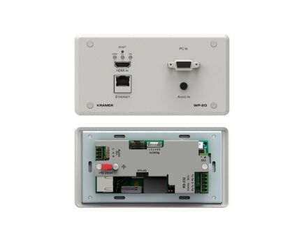 WP-20/EU(W)-86 Active Wall Plate - HDMI & Computer Graphics with Ethernet, Bidirectional RS-232 & Stereo Audio HDBaseT Transmitter, Colour: White, Version: EU 86