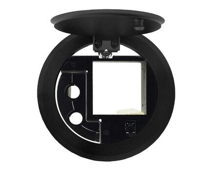 RTBUS-27XL(B) Round Table Mount Multi–Connection Solution - Pneumatic Lid, Black, Sand Blased Anodized Aluminium, Colour: Black