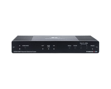 TP-900UHD Seamless HDBaseT and HDMI switch, HDMI receiver up to 4K/60 Hz (YUV 4:2:0), RS-232, IR, Ethernet and HDBaseT twisted pair audio, 3 image