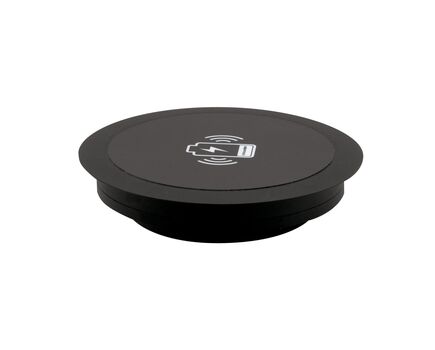 KWC-1(B) Wireless Charging Spot, Black Sand, Aluminium, Anodized, Colour: Balck Sand