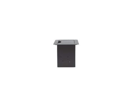 TBUS-3XL(B) Table Top Enclosure, Black Sand Blasted Anodized Aluminium, Tilt-Up Lid, Colour: Black, 2 image