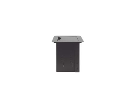 TBUS-5XL(B) Table Top Enclosure, Black Sand Blasted Anodized Aluminium, Manually Retracting Lid, Colour: Black, 3 image