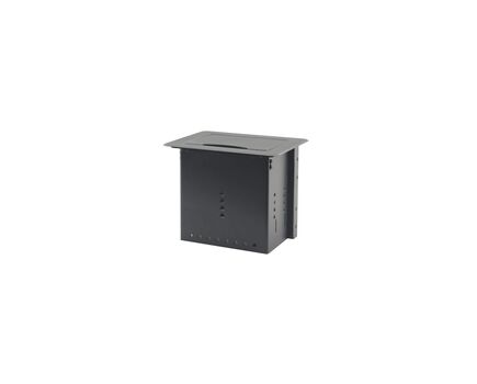 TBUS-5XL(B) Table Top Enclosure, Black Sand Blasted Anodized Aluminium, Manually Retracting Lid, Colour: Black, 2 image