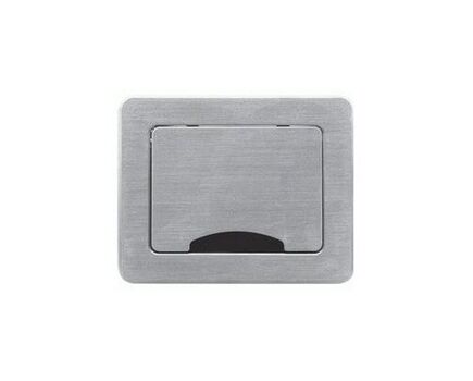 TBUS-3XL(BC) Table Top Enclosure, Silver Sand Blasted Anodized Aluminium, Tilt-Up Lid, Colour: Silver