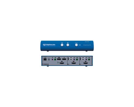 SC21H-N KVM Combiner, 2 Port, 2xHDMI Connectors, 2xUSB-B Connectors for Keyboard and Mouse, 2x3.5mm Mini Jacks for Unbalanced Stereo Audio