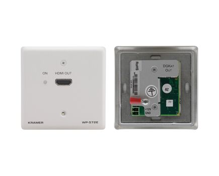 WP-572/EU(W)-86 Wall Plate Receiver, 1xHDMI, 8 x 8 x 2.9cm, EU/UK, White, Colour: White, Version: EU 86